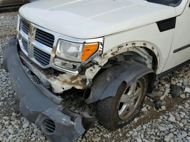 1D8GT28K77W606234 - 2007 DODGE NITRO SXT WHITE photo 9