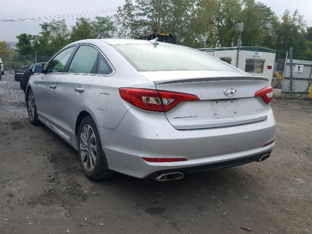 5NPE34AFXFH197777 - 2015 HYUNDAI SONATA SPO SILVER photo 3