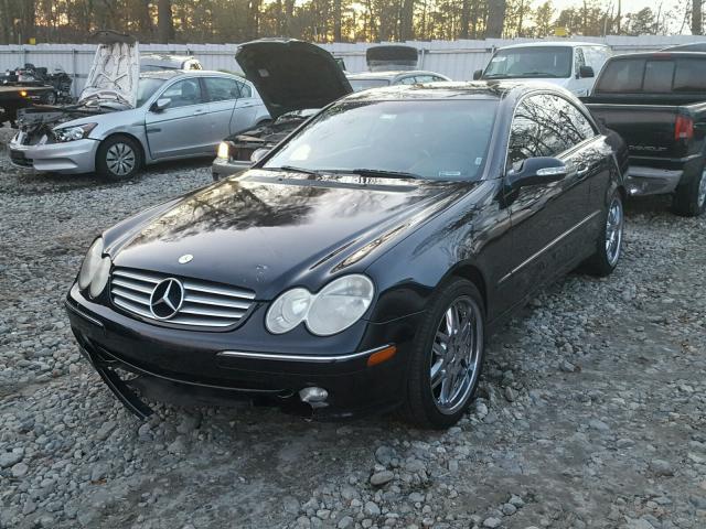 WDBTJ65J83F020396 - 2003 MERCEDES-BENZ CLK 320C BLACK photo 2