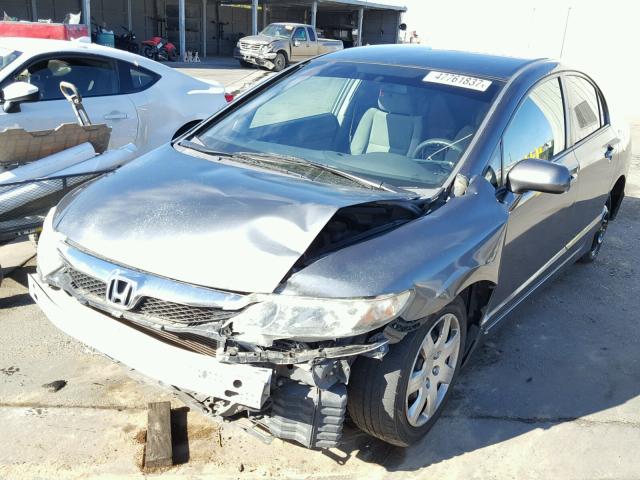 2HGFA1F50AH555089 - 2010 HONDA CIVIC LX CHARCOAL photo 2