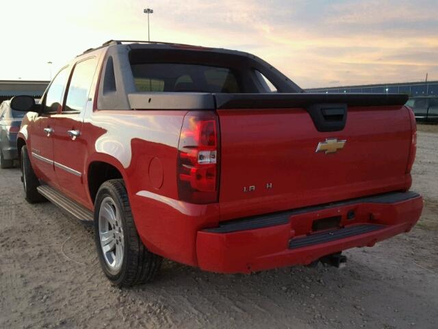 3GNEC32099G203349 - 2009 CHEVROLET AVALANCHE RED photo 3
