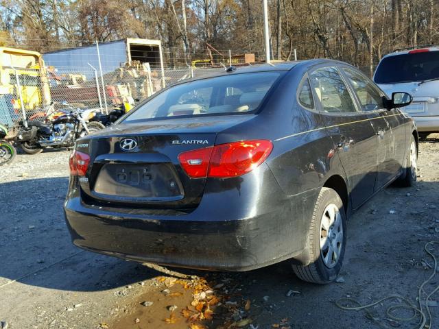 KMHDU46DX7U235737 - 2007 HYUNDAI ELANTRA GL BLACK photo 4