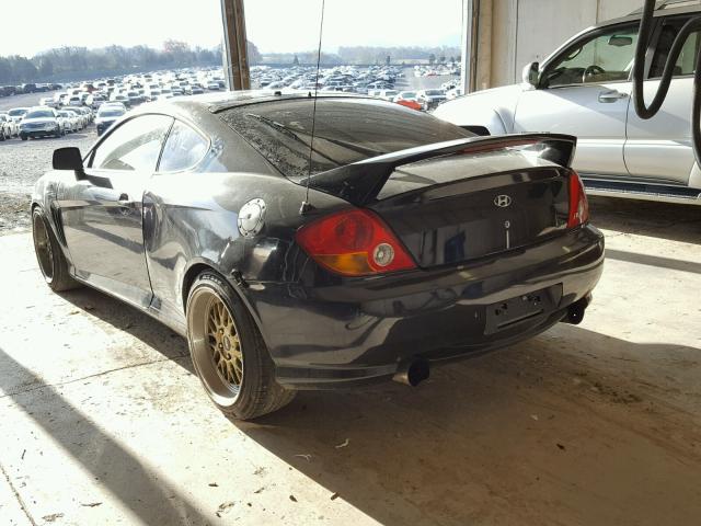 KMHHN65F94U116778 - 2004 HYUNDAI TIBURON GT BLACK photo 3