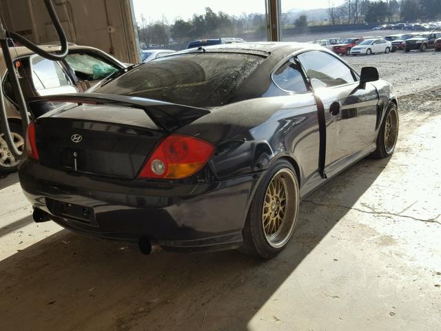 KMHHN65F94U116778 - 2004 HYUNDAI TIBURON GT BLACK photo 4