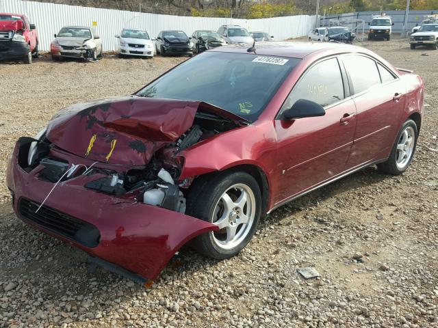 1G2ZG57N484127313 - 2008 PONTIAC G6 BASE MAROON photo 2