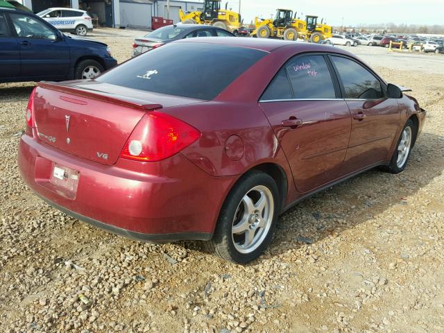 1G2ZG57N484127313 - 2008 PONTIAC G6 BASE MAROON photo 4