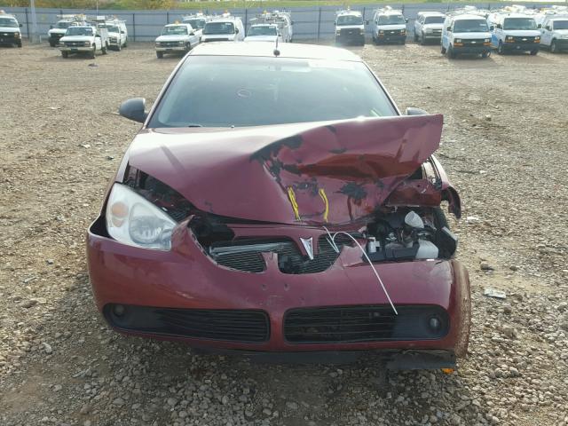 1G2ZG57N484127313 - 2008 PONTIAC G6 BASE MAROON photo 9