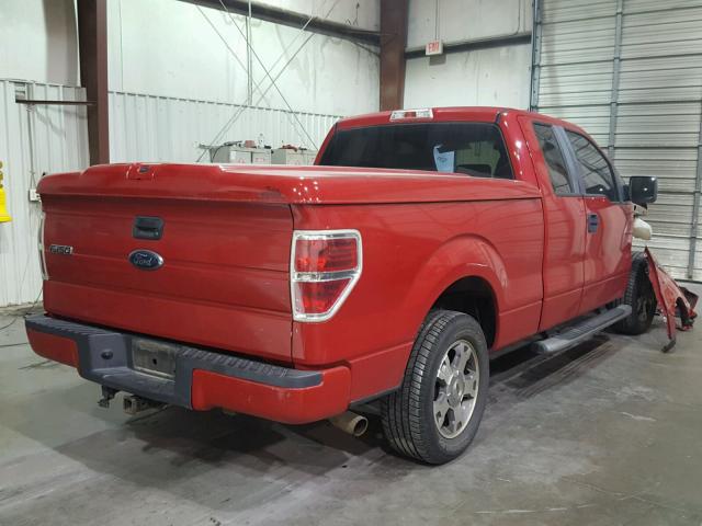 1FTRX12W79FA25465 - 2009 FORD F150 SUPER RED photo 4