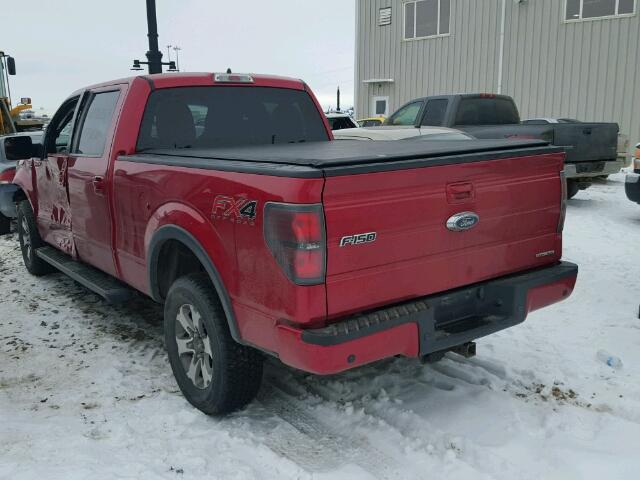 1FTFW1EF3CFA75496 - 2012 FORD F150 SUPER RED photo 3