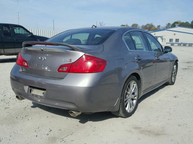 JNKBV61E08M202718 - 2008 INFINITI G35 GRAY photo 4