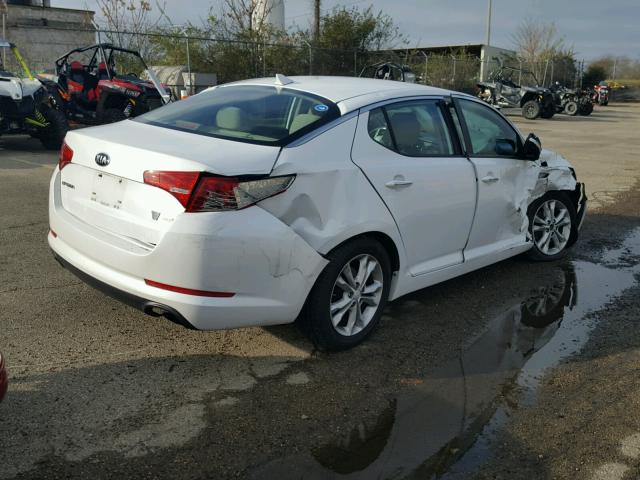 5XXGM4A74DG152065 - 2013 KIA OPTIMA LX WHITE photo 4