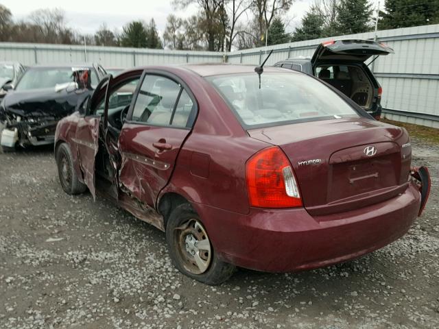 KMHCN46C17U158675 - 2007 HYUNDAI ACCENT GLS BURGUNDY photo 3