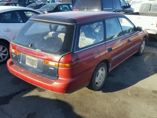 4S3BK4257V6311660 - 1997 SUBARU LEGACY BRI RED photo 4