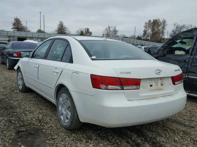 5NPET46C37H275428 - 2007 HYUNDAI SONATA GLS WHITE photo 3