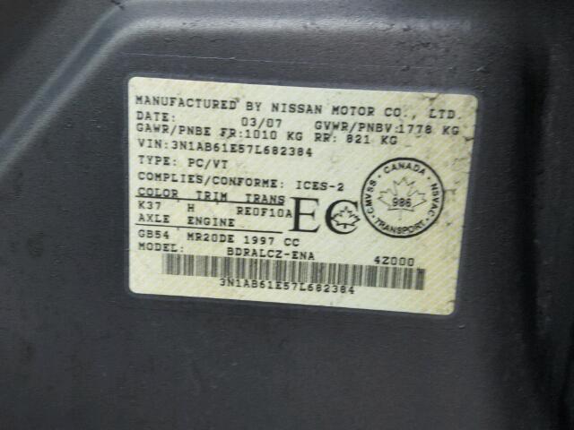 3N1AB61E57L682384 - 2007 NISSAN SENTRA 2.0 GRAY photo 10