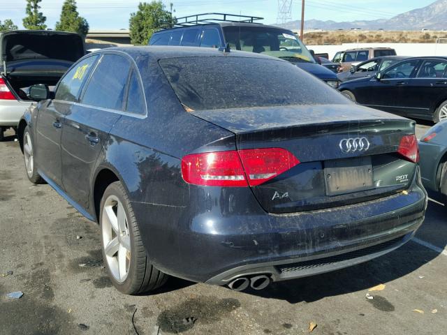 WAUFFAFLXCA120710 - 2012 AUDI A4 PREMIUM BLUE photo 3