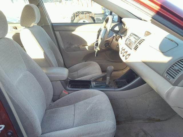 4T1BE32K02U035820 - 2002 TOYOTA CAMRY LE ბურგუნდია ფოტო 5