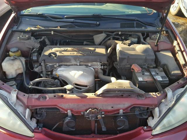 4T1BE32K02U035820 - 2002 TOYOTA CAMRY LE ბურგუნდია ფოტო 7