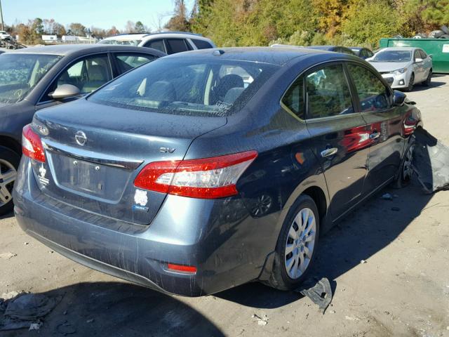 3N1AB7AP7DL663113 - 2013 NISSAN SENTRA S BLUE photo 4