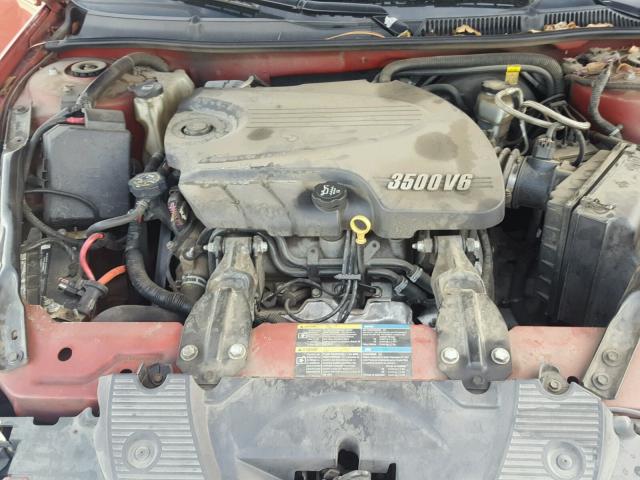 2G1WT58N979359175 - 2007 CHEVROLET IMPALA LT RED photo 7