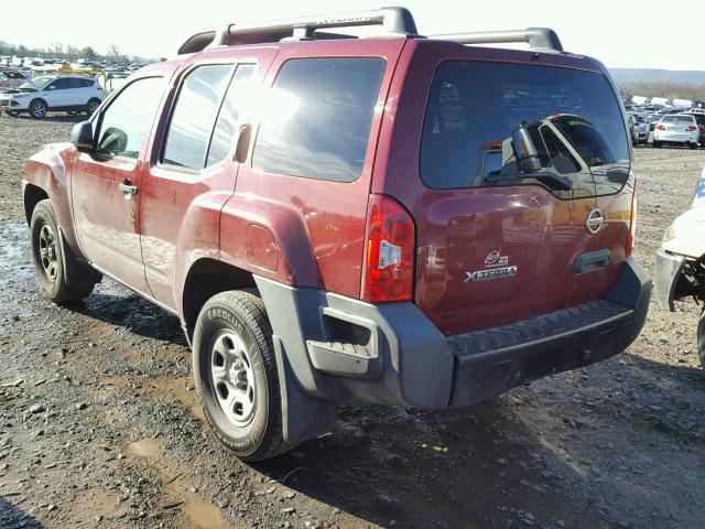 5N1AN08W87C546886 - 2007 NISSAN XTERRA OFF MAROON photo 3