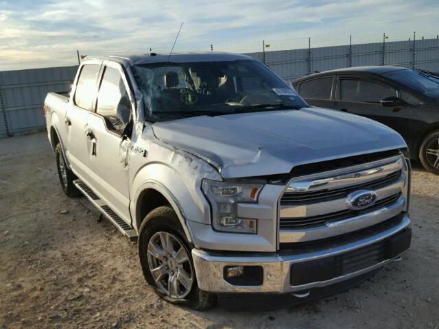 1FTEW1EF8FKE48555 - 2015 FORD F150 SUPER SILVER photo 1