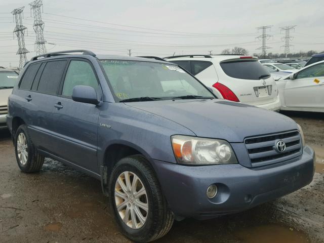 JTEEP21A550069046 - 2005 TOYOTA HIGHLANDER BLUE photo 1