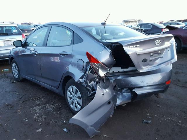 KMHCT4AE5GU142591 - 2016 HYUNDAI ACCENT SE GRAY photo 3