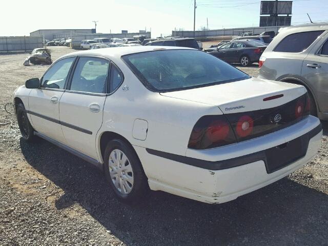 2G1WF52E659127095 - 2005 CHEVROLET IMPALA WHITE photo 3