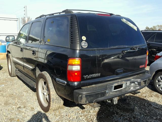 1GKEK13T51R183151 - 2001 GMC YUKON BLACK photo 3