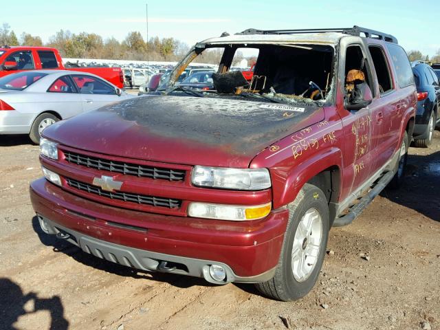 3GNFK16Z15G216868 - 2005 CHEVROLET SUBURBAN K BURGUNDY photo 2