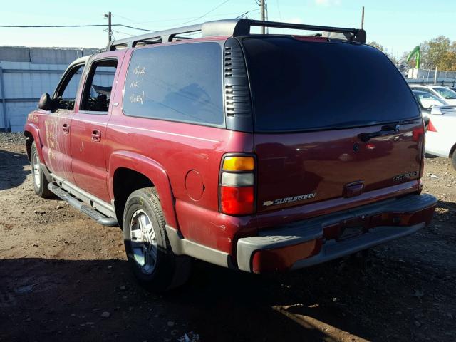 3GNFK16Z15G216868 - 2005 CHEVROLET SUBURBAN K BURGUNDY photo 3