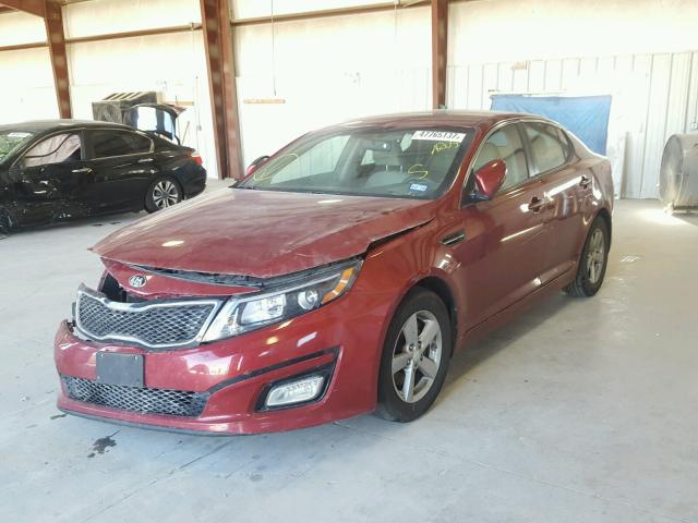 5XXGM4A79EG294364 - 2014 KIA OPTIMA LX RED photo 2