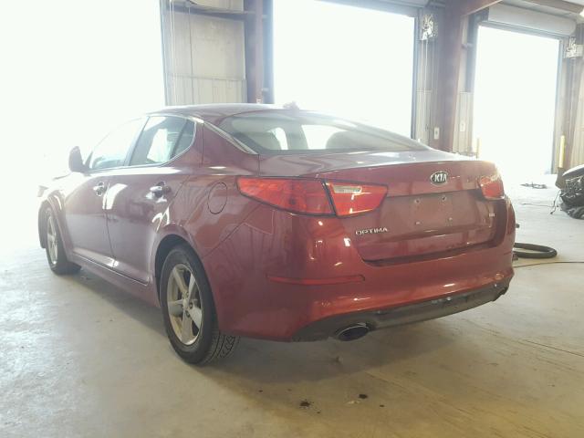 5XXGM4A79EG294364 - 2014 KIA OPTIMA LX RED photo 3