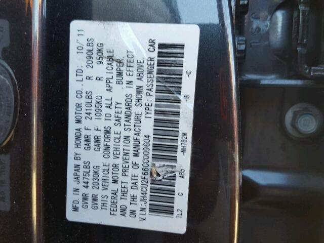 JH4CU2F66CC009604 - 2012 ACURA TSX TECH GRAY photo 10