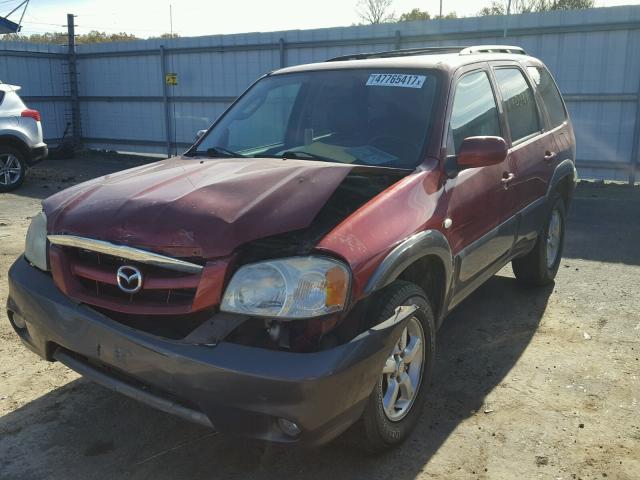 4F2YZ06115KM35307 - 2005 MAZDA TRIBUTE S RED photo 2