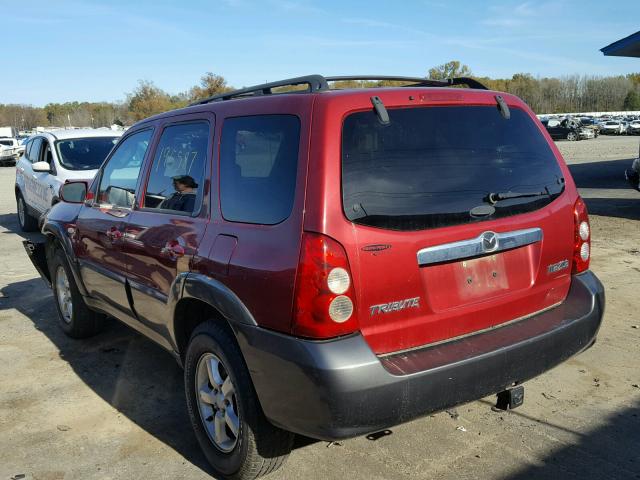 4F2YZ06115KM35307 - 2005 MAZDA TRIBUTE S RED photo 3