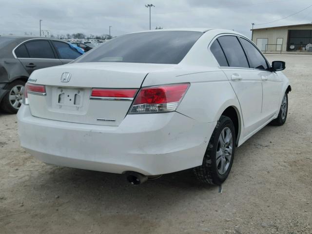 1HGCP2F6XBA088604 - 2011 HONDA ACCORD SE WHITE photo 4