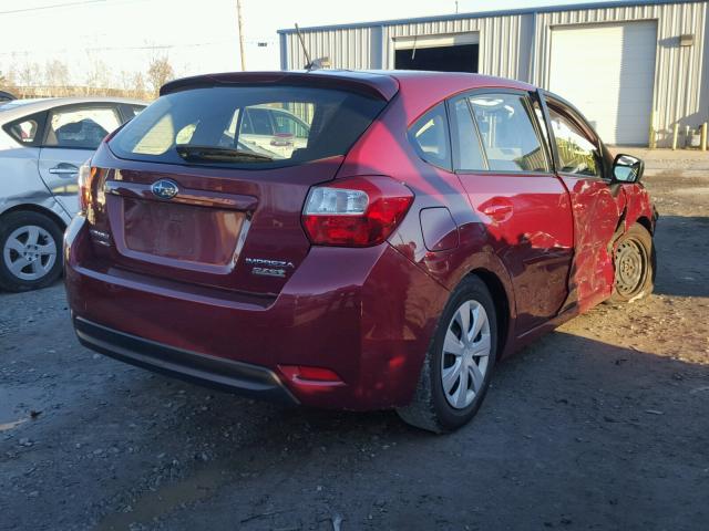 JF1GPAA69EH329278 - 2014 SUBARU IMPREZA BA RED photo 4