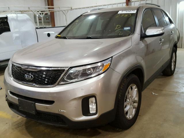 5XYKT3A65EG432783 - 2014 KIA SORENTO LX GRAY photo 2