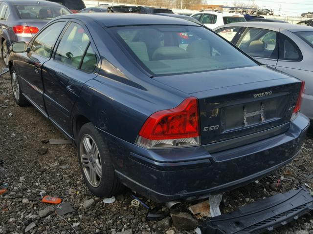 YV1RS592172619976 - 2007 VOLVO S60 2.5T BLUE photo 3