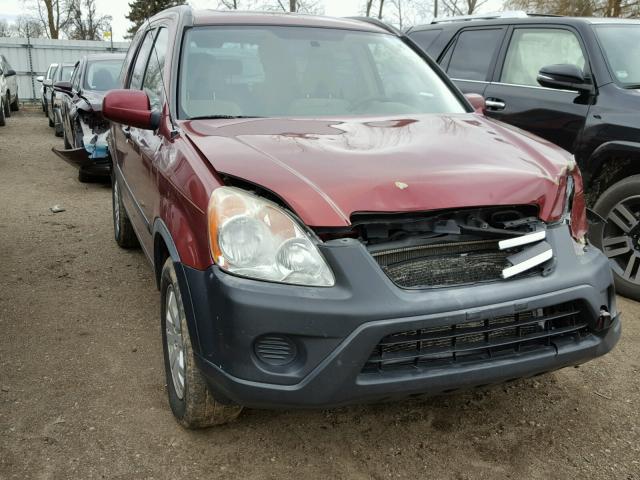 JHLRD78895C037782 - 2005 HONDA CR-V EX MAROON photo 1