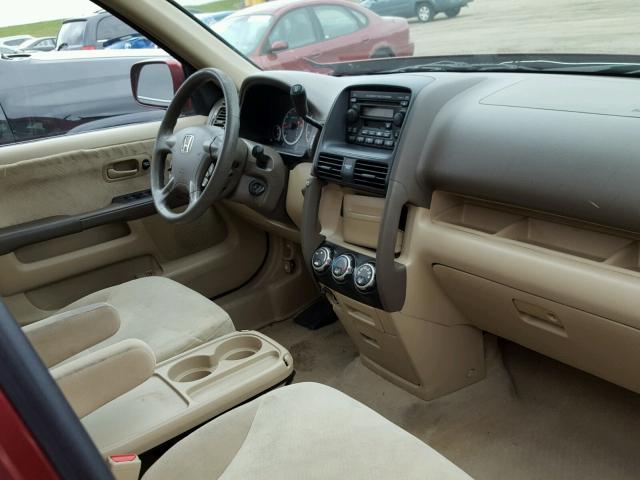 JHLRD78895C037782 - 2005 HONDA CR-V EX მუქწითელი ფოტო 5