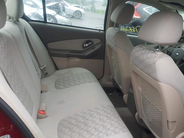 1G1ZT54894F242616 - 2004 CHEVROLET MALIBU LS წითელი ფოტო 6