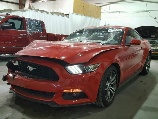 1FA6P8TH5G5257650 - 2016 FORD MUSTANG RED photo 2