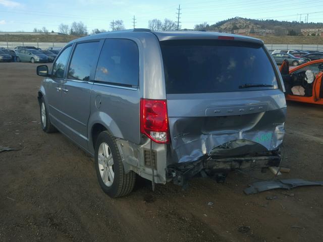 2C4RDGDG5DR658923 - 2013 DODGE GRAND CARA GRAY photo 3