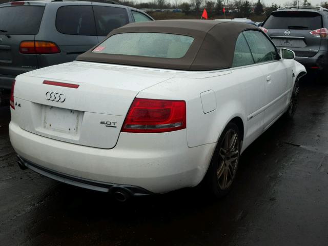 WAUDF48HX9K008820 - 2009 AUDI A4 2.0T CA WHITE photo 4