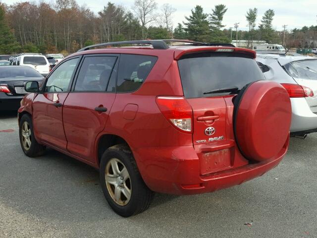 JTMZK33V066000919 - 2006 TOYOTA RAV4 RED photo 3