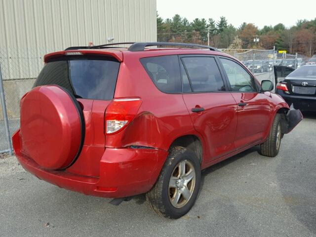 JTMZK33V066000919 - 2006 TOYOTA RAV4 RED photo 4