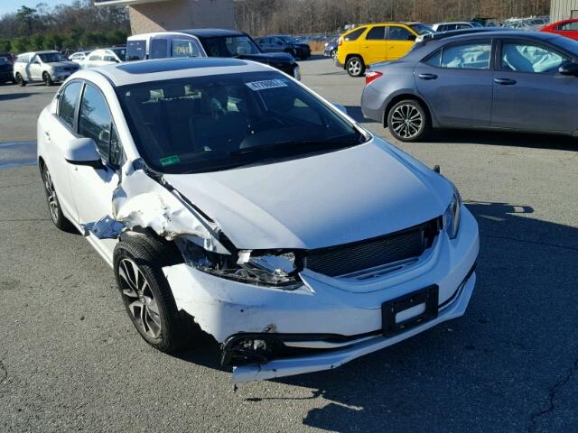 19XFB2F97DE207021 - 2013 HONDA CIVIC EXL WHITE photo 1